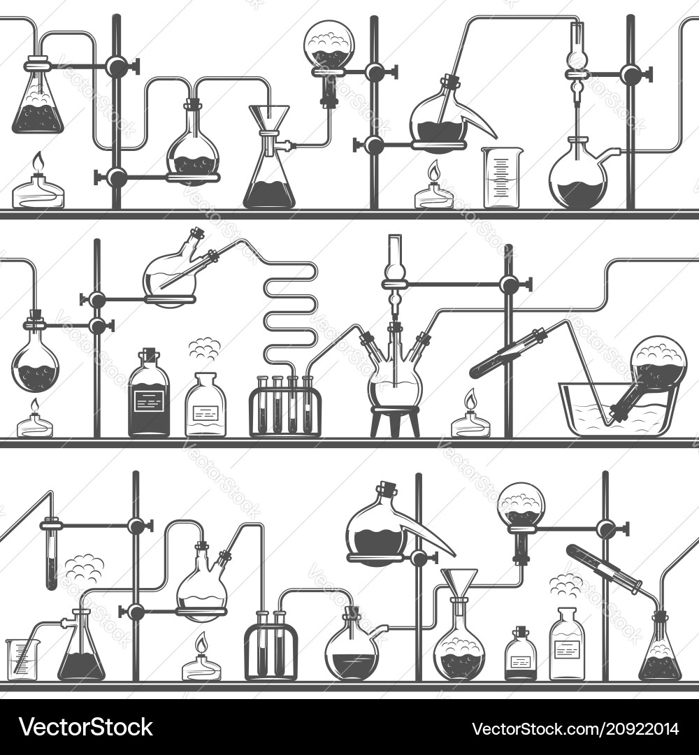 Chemistry seamless pattern with formulas Chemistry seamless pattern with formulas vector image