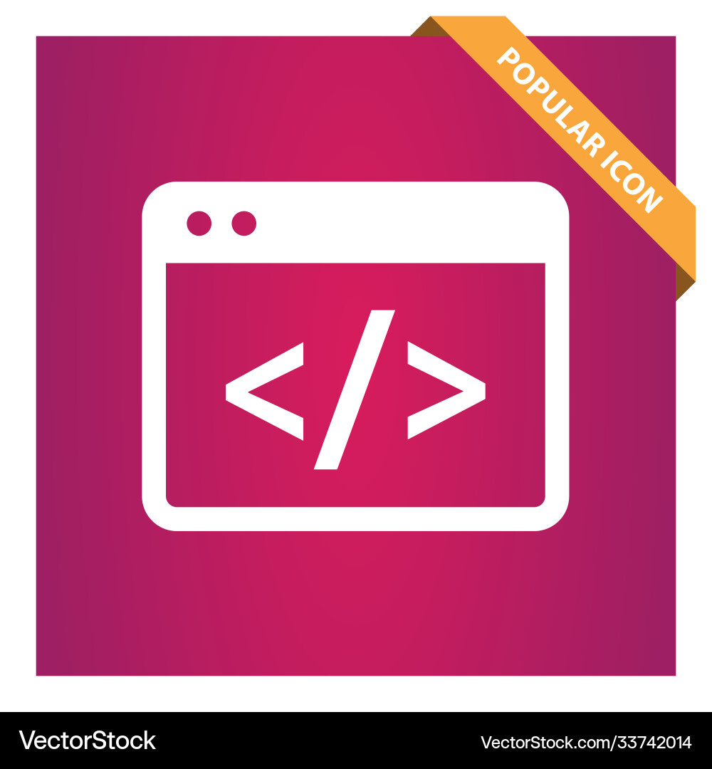 Coding icon vector image