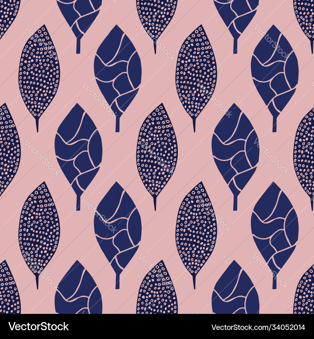 Colorful leafs with prints repeat pattern print Colorful leafs with prints repeat pattern print vector image