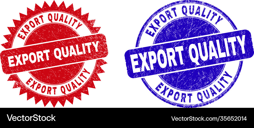 Export quality rounded and rosette stamps Vector Image