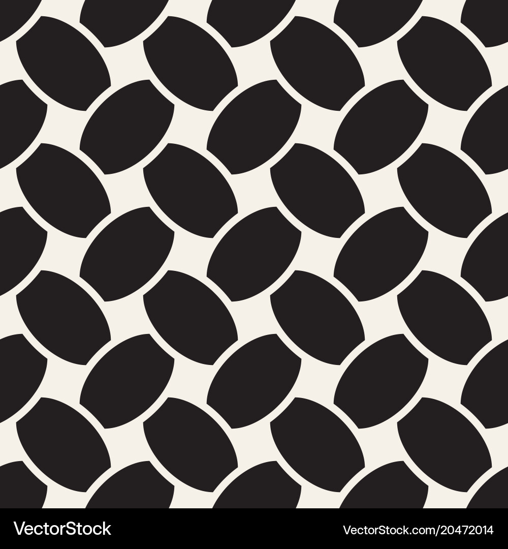Geometric seamless pattern with curved vector image