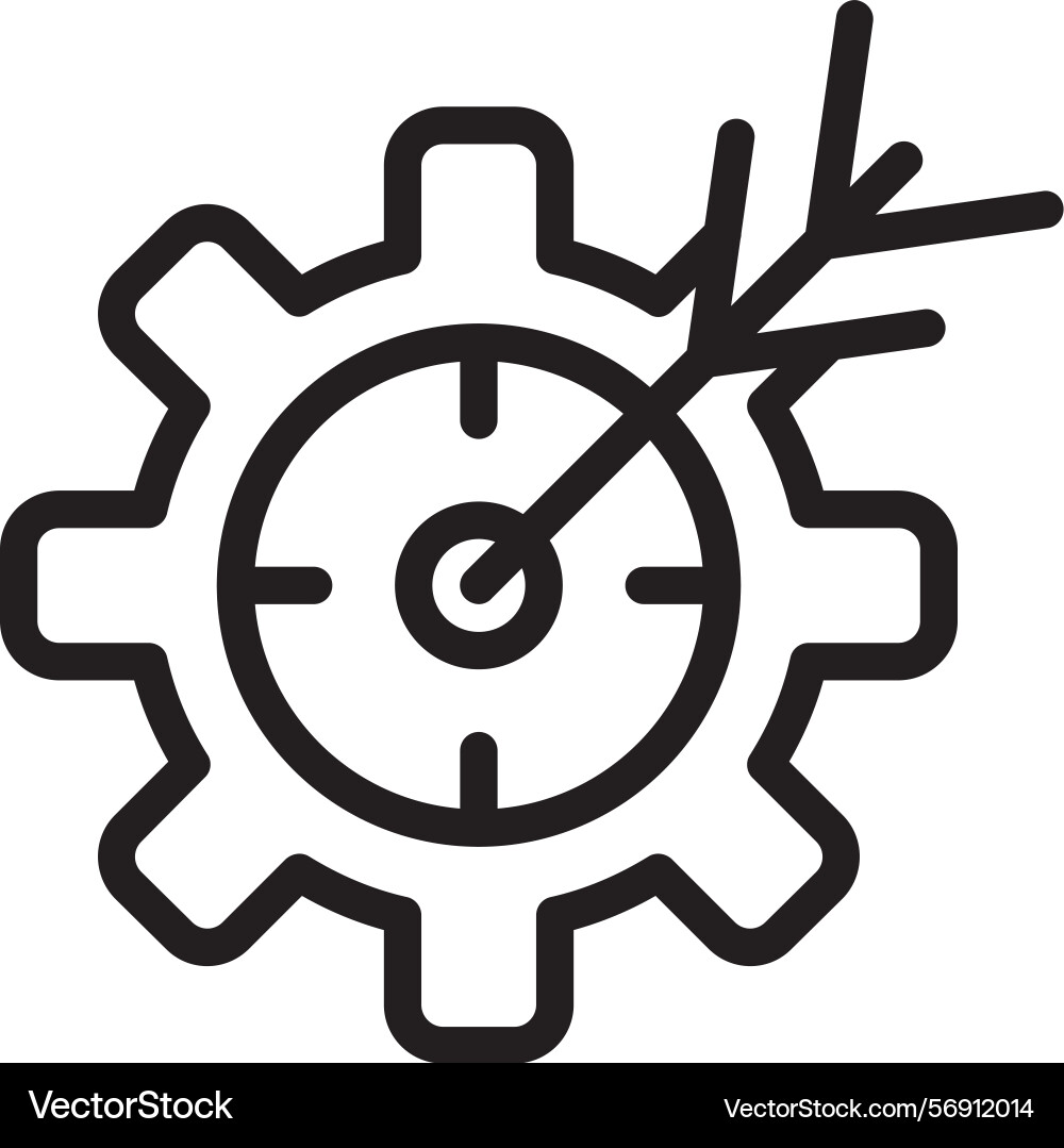 Goal setting linear style icon design vector image