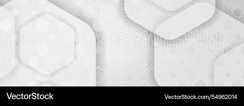 Grey geometric hi-tech background with hexagons Grey geometric hi-tech background with hexagons vector image