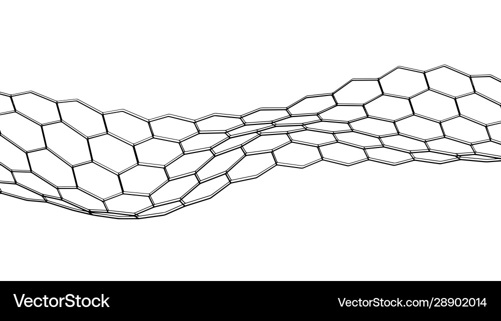 Honeycomb Wireframe Pattern vector image