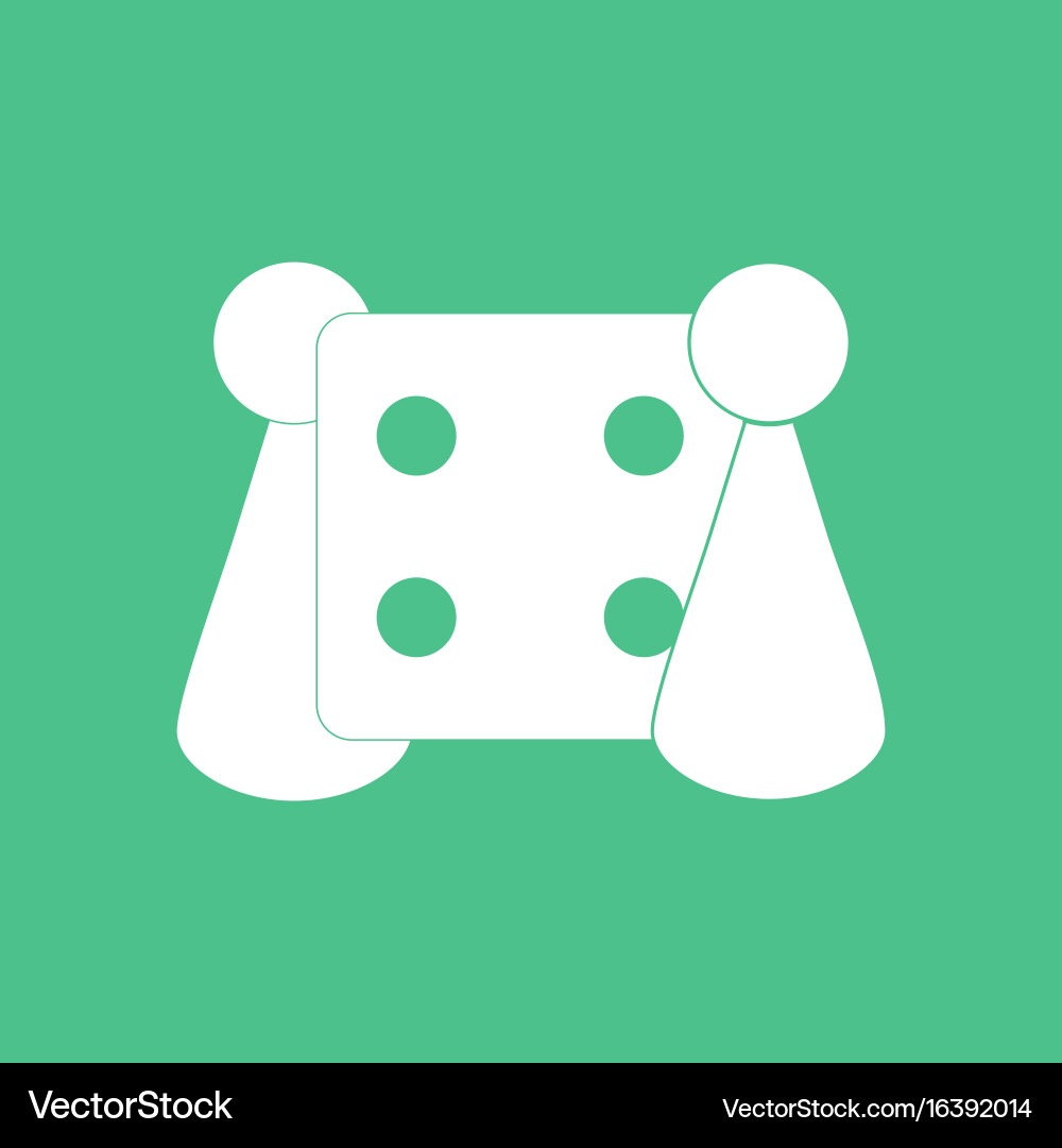 Icon board game and dice Vector Image