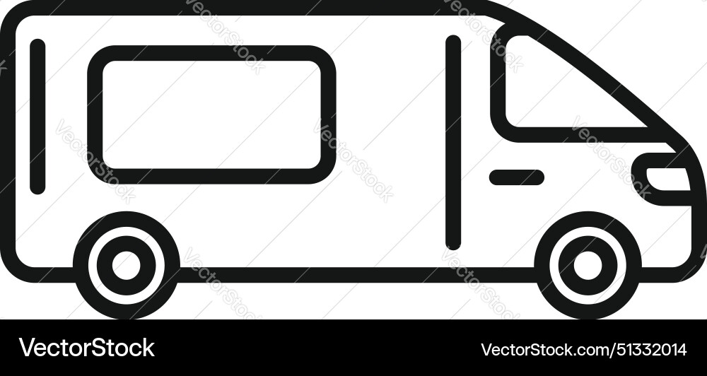 Icon of modern camper van Royalty Free Vector Image