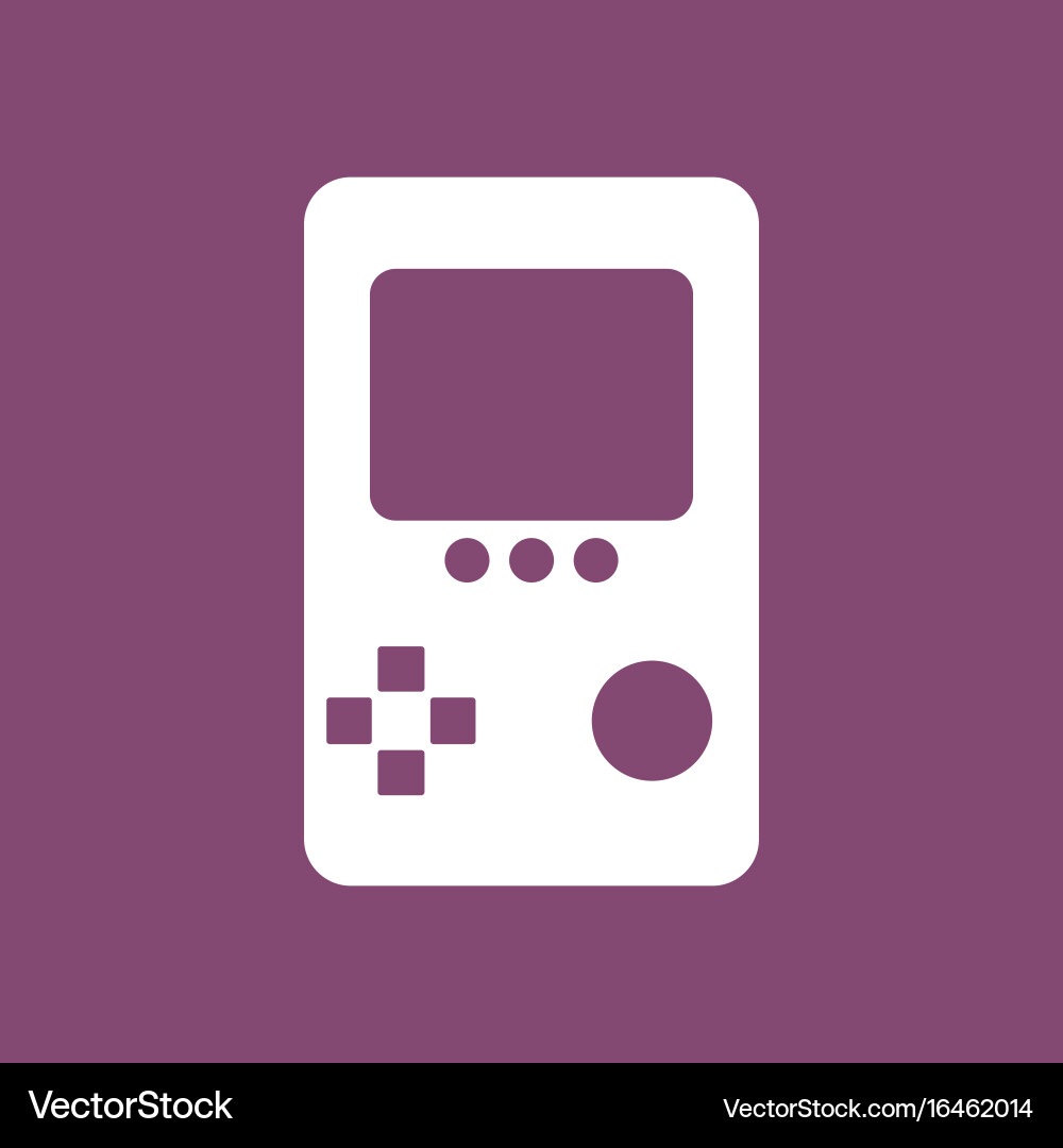 Icon on background tetris portable game vector image