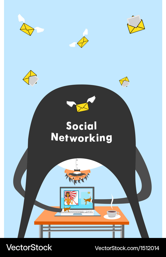Internet and social networking vector image