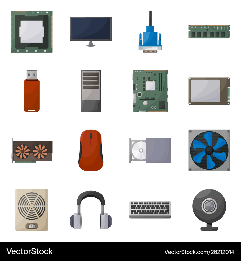Isolierte Objekt-Computer und Hardware-Icon-Set Isolierte Objekt-Computer und Hardware-Icon-Set vektorbild