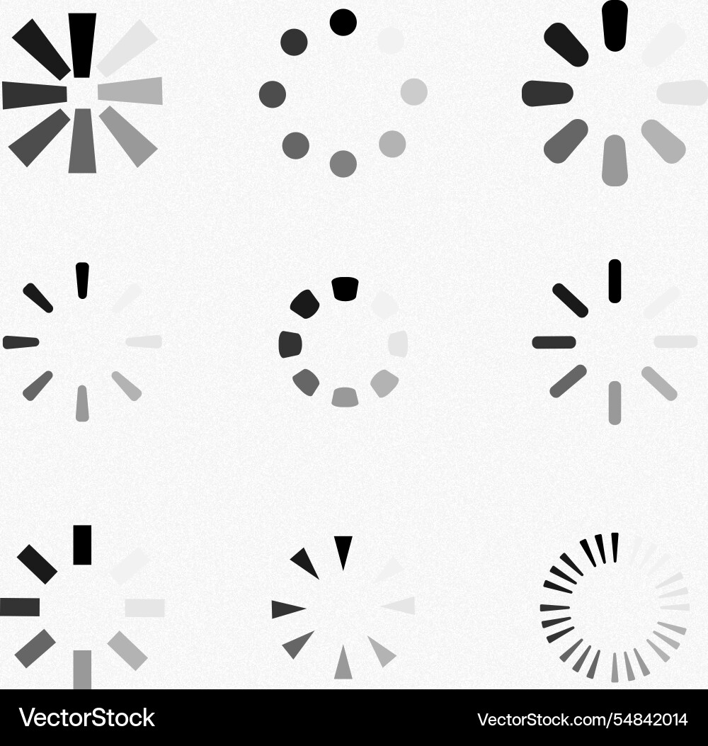 Ladesymbol-Set Pufferlader oder Preloader Ladesymbol-Set Pufferlader oder Preloader vektorbild