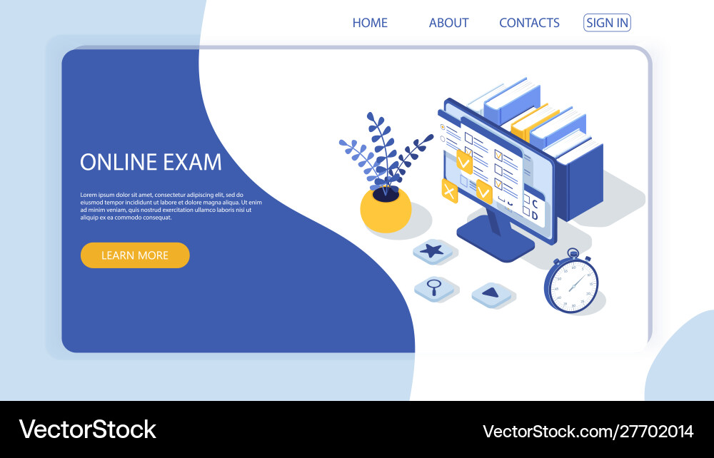 Landing page with design template Landing page with design template vector image