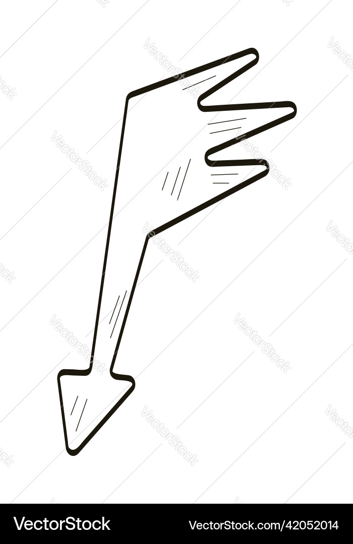Lightning hand drawn icon for social net Lightning hand drawn icon for social net vector image