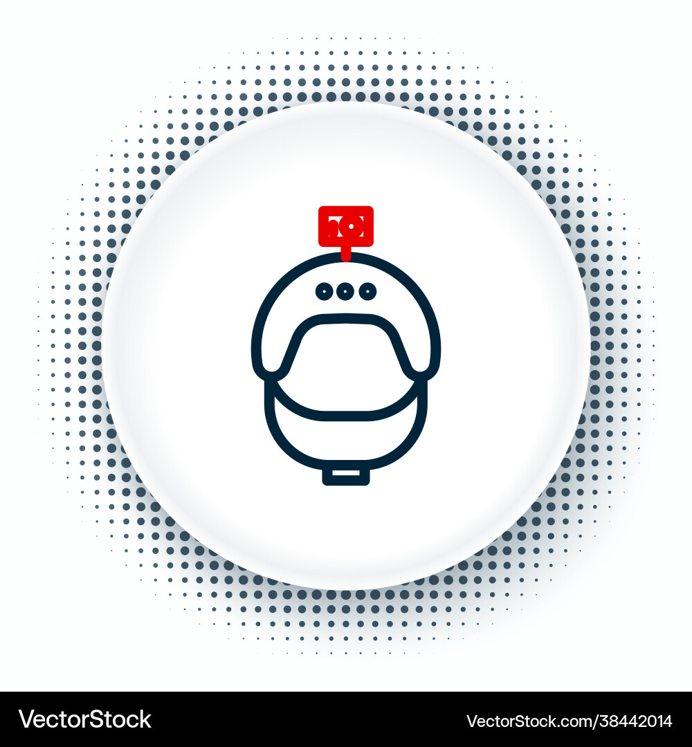 Line helmet and action camera icon isolated Line helmet and action camera icon isolated vector image