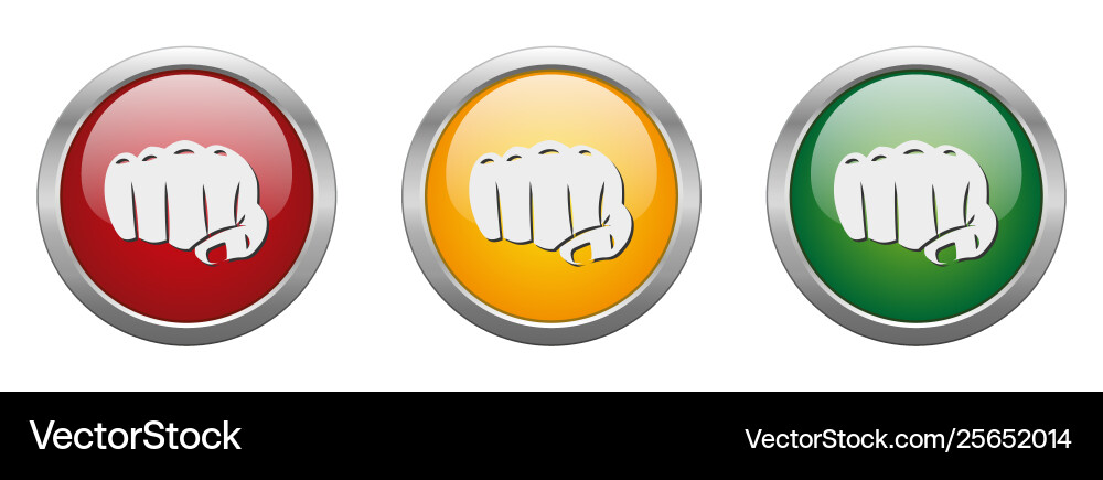 Modern button fist vector image
