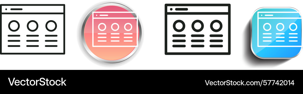 Pricing icon thin linear regular and button style Pricing icon thin linear regular and button style vector image