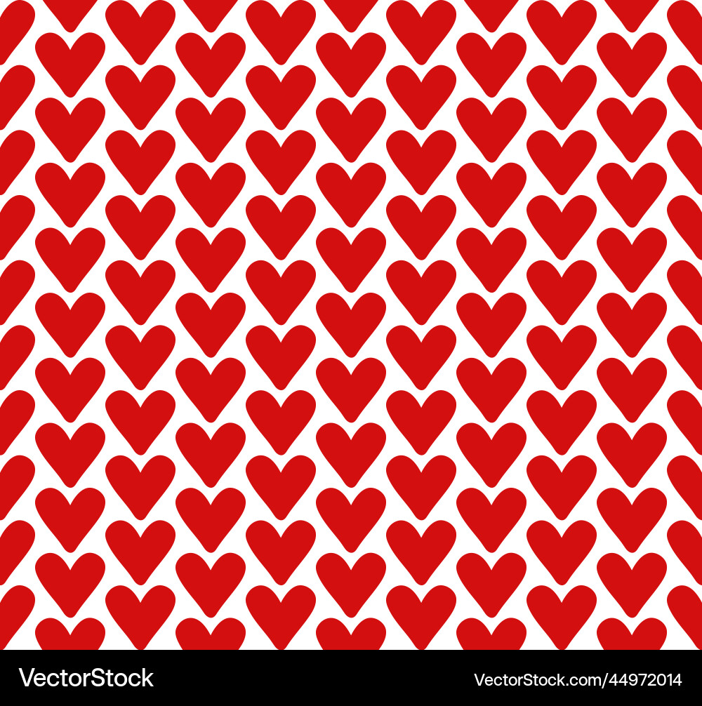 Red heart seamless pattern design Vector Image