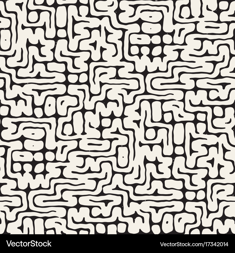 Seamless pattern with maze lines monochrome Vector Image