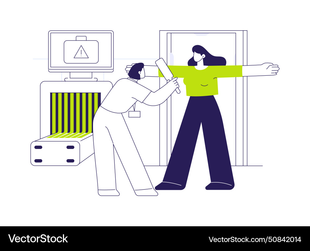 Security check abstract concept Security check abstract concept Vector Image