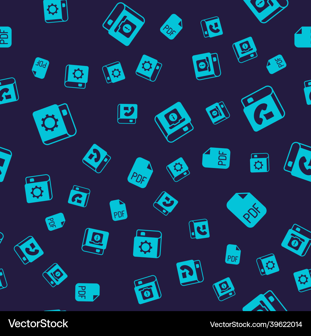 Set user manual phone book and pdf file document vector image