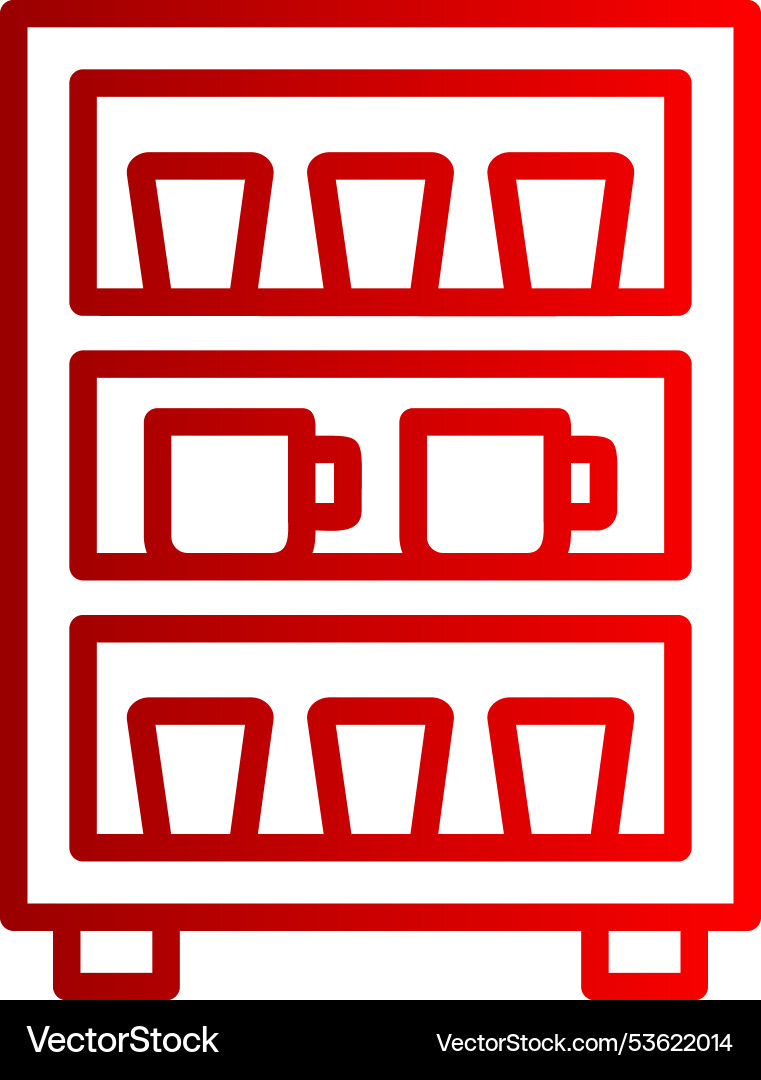 Showcase line gradient icon Vector Image