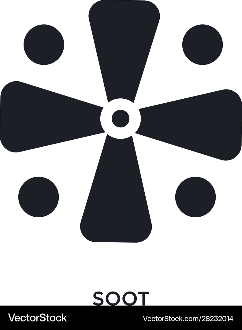 Soot isolated icon simple element from zodiac Vector Image