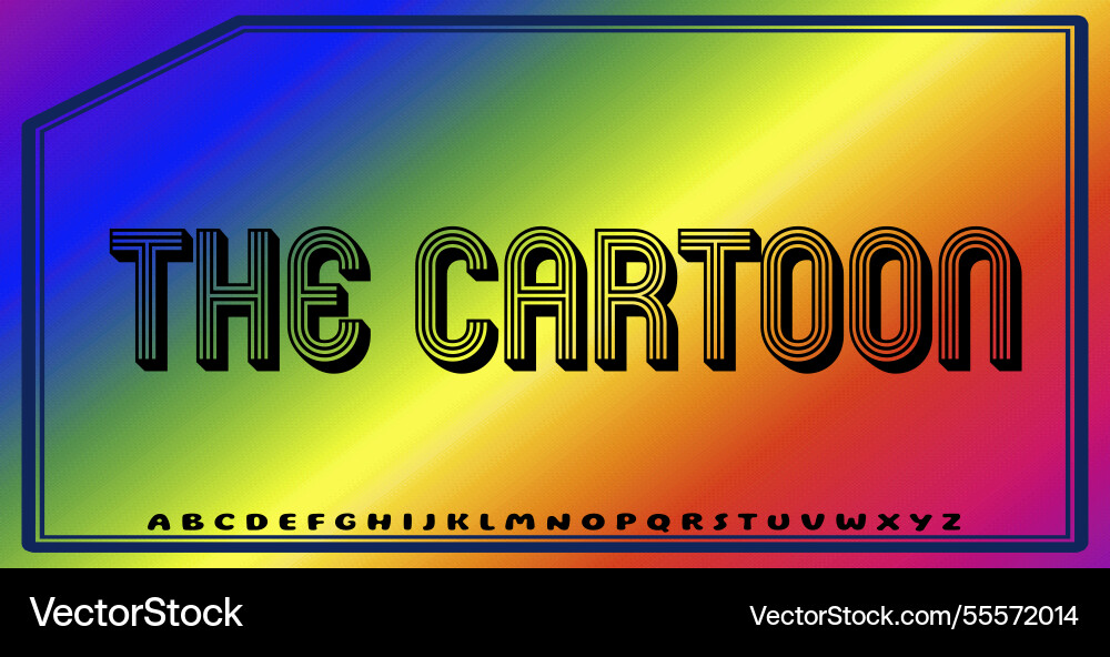 Text effects with editable colors and abstract Vector Image