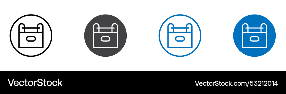 Tool box icon flat editable mark set Tool box icon flat editable mark set Vector Image