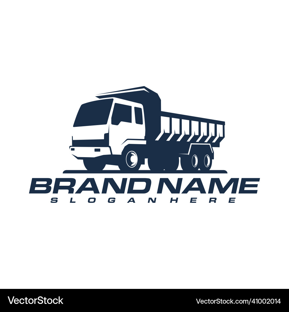 Trucking logo template Royalty Free Vector Image