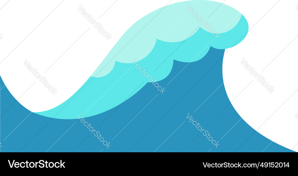 Tsunami element collection set Vector Image