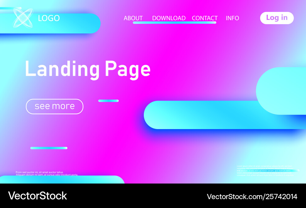 Website landing page material design Vector Image