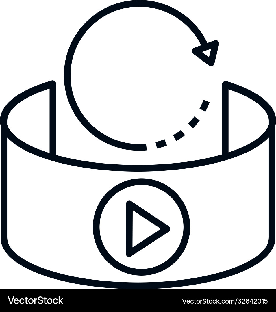 360 degree view virtual reality rotation arrows Vector Image
