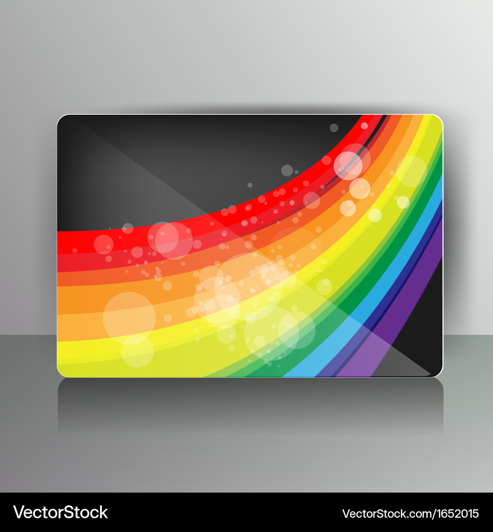 Abstract card with colored lines Vector Image