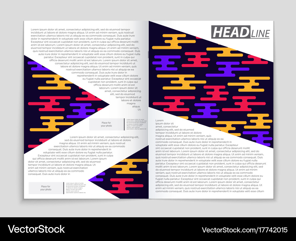 Abstract layout background set for art vector image