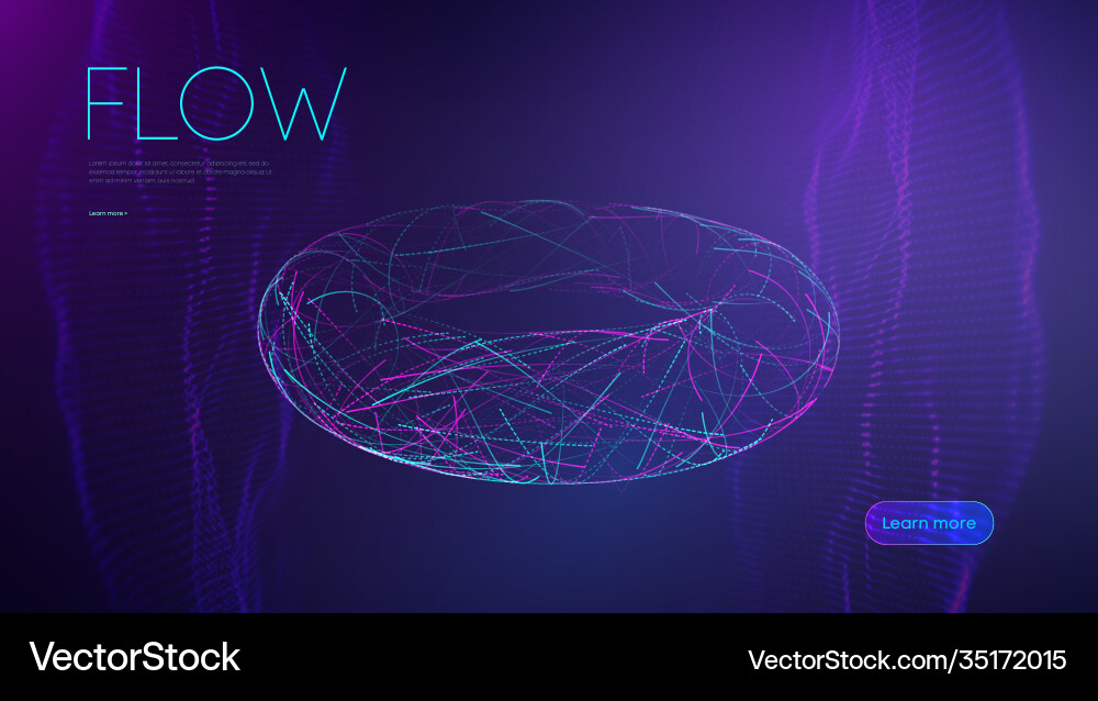 Ai artificial intelligence line flow music Ai artificial intelligence line flow music vector image