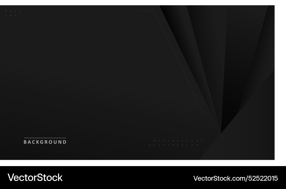 Black abstract background with geometric shapes vector image