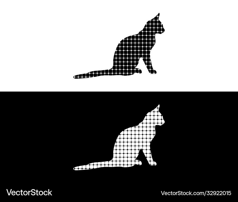 Cat icon pattern Vector Image