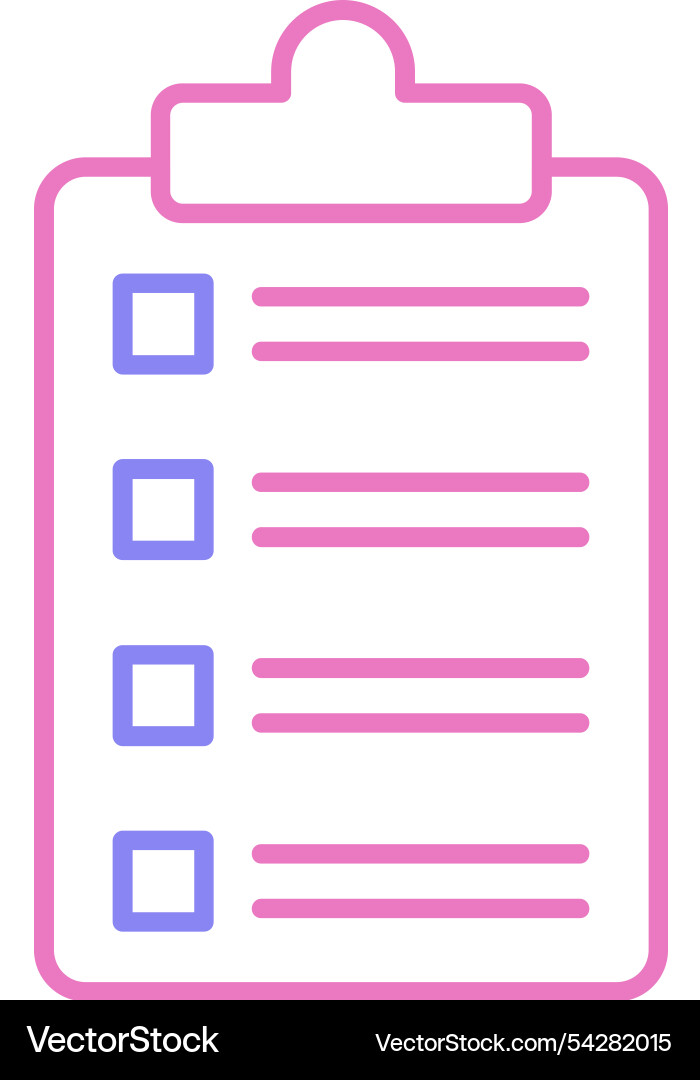 Checklist line two colour icon Vector Image