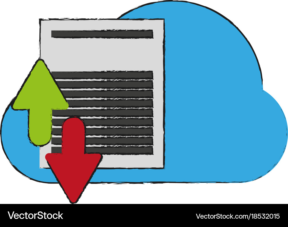 Cloud computing symbol vector image