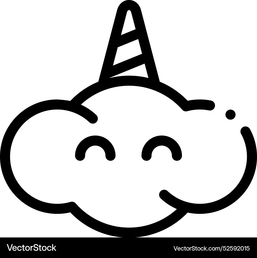 Cloud icon thin linear style design isolated Cloud icon thin linear style design isolated vector image