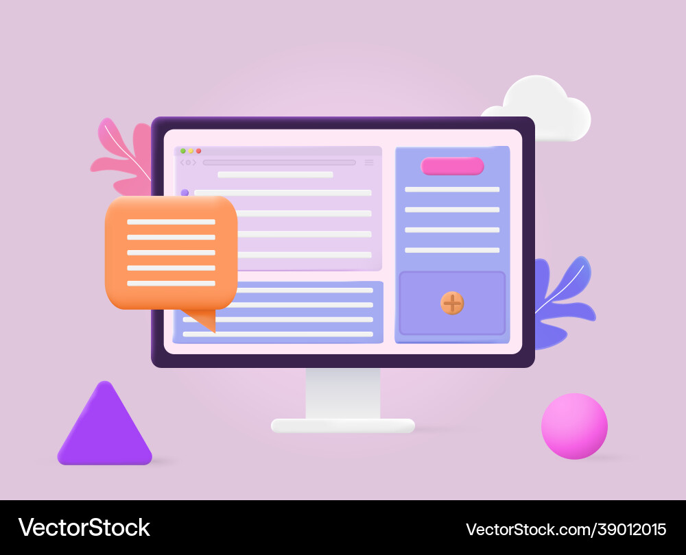 Computer with open pages Computer with open pages vector image