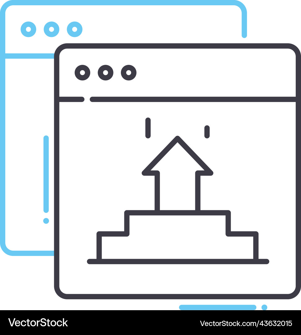 Content development line icon outline symbol Vector Image