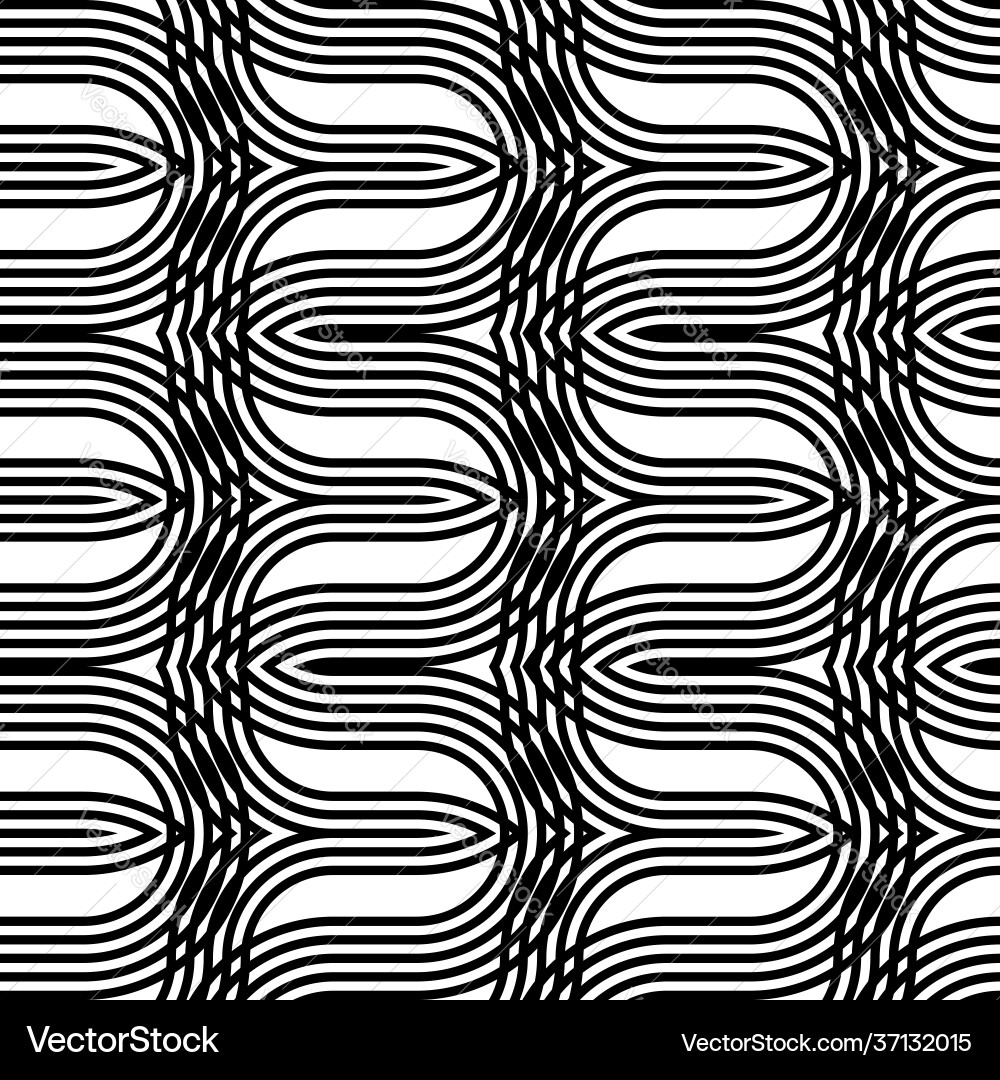 Design seamless monochrome zigzag pattern Vector Image