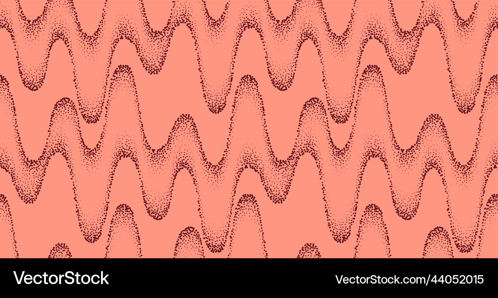 Dotwork seamless wave pattern noise stipple dots Dotwork seamless wave pattern noise stipple dots Vector Image