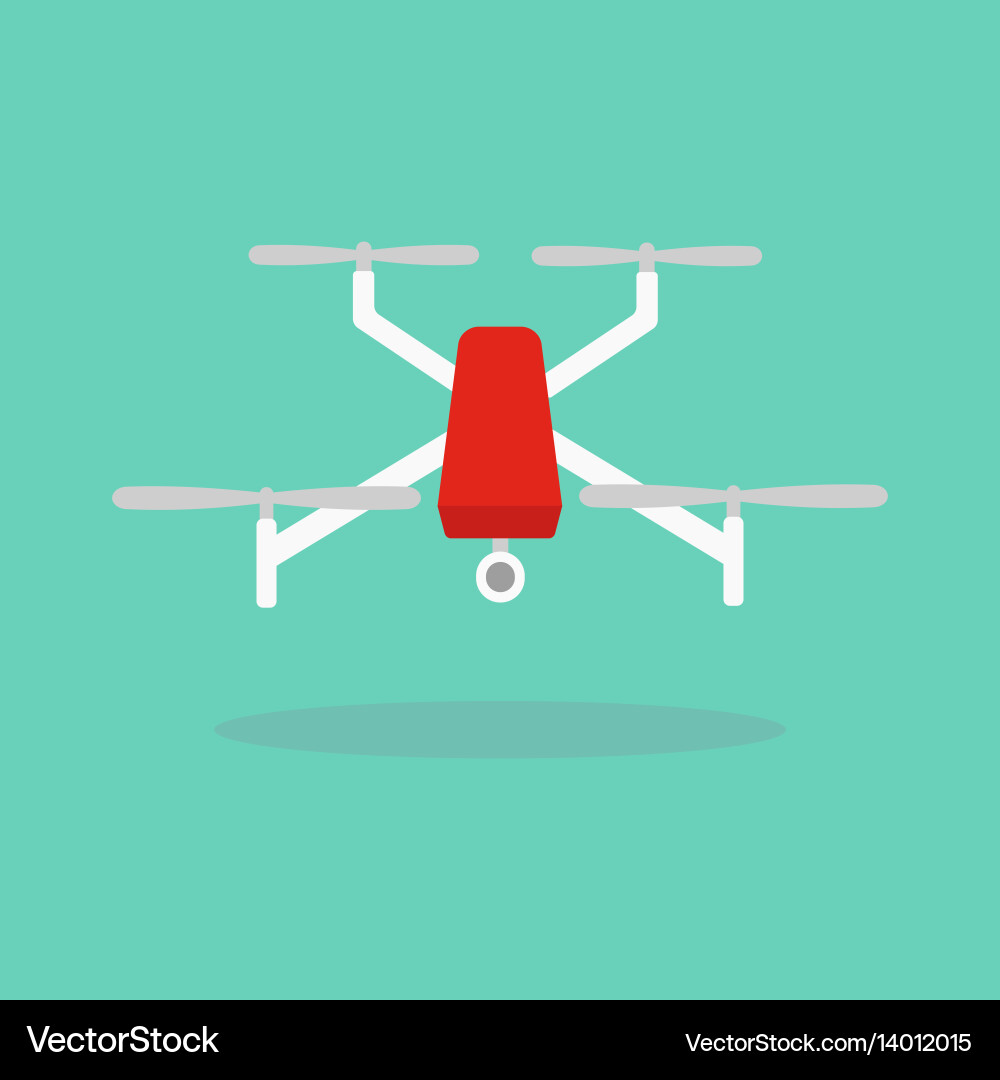 Dron with camera vector image