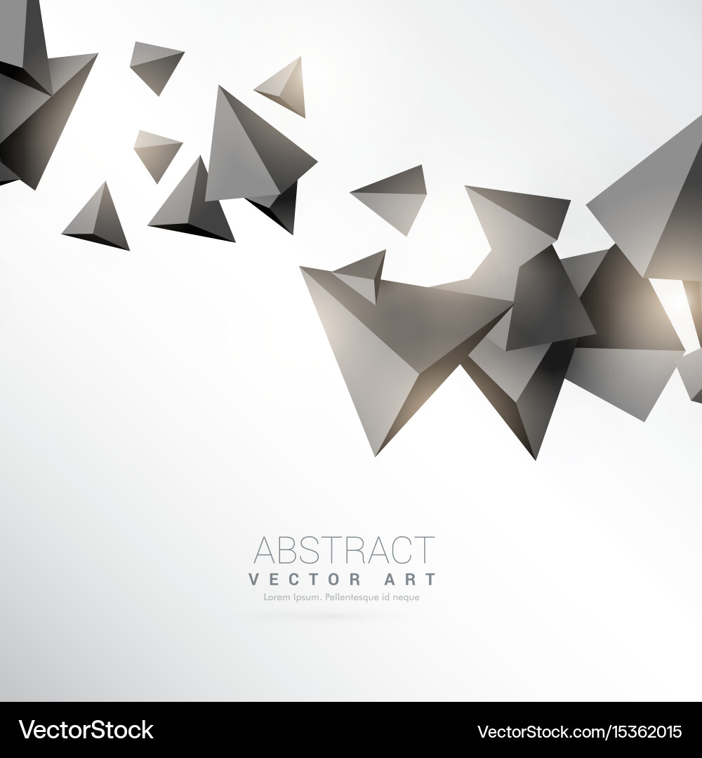 Dynamic 3D Triangle Shapes vector image