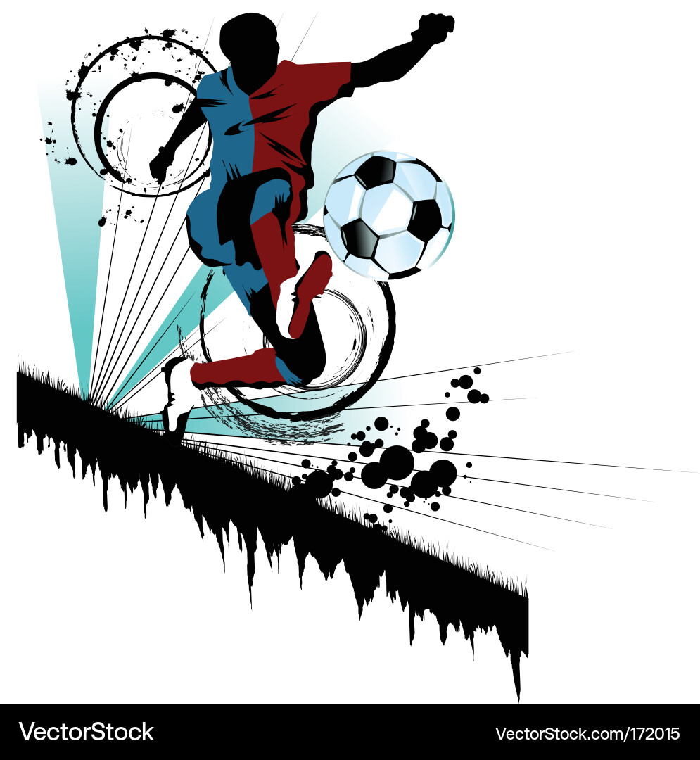 Dynamic Soccer Splash vector image
