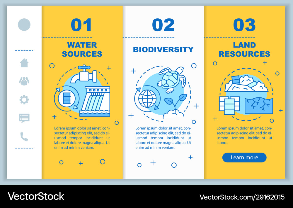 Earth resources onboarding mobile web pages Earth resources onboarding mobile web pages vector image