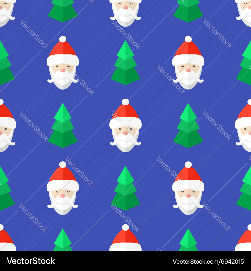 Flat style new year seamless pattern Vector Image