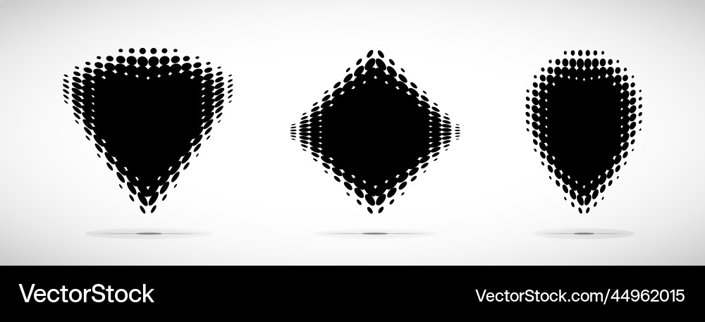 Halftone dots gradient logo design elements Halftone dots gradient logo design elements vector image