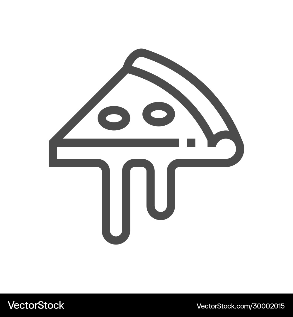 Pizza Icon - Simple Slice Vector Image